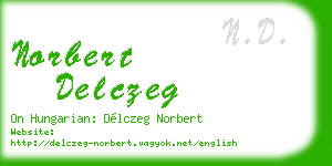norbert delczeg business card