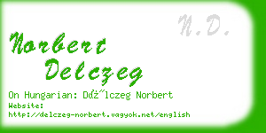 norbert delczeg business card